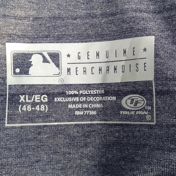 Tampa Bay Rays Polyester Polo Mens Grey XL - Picture 7 of 7